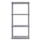 IRIS 4ft. Elephant Gray Plastic Rack Shelf with 4 Medium Shelves